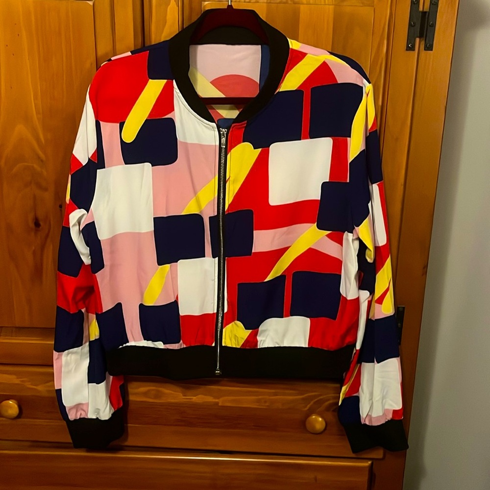 Colorful size large bomber jacket